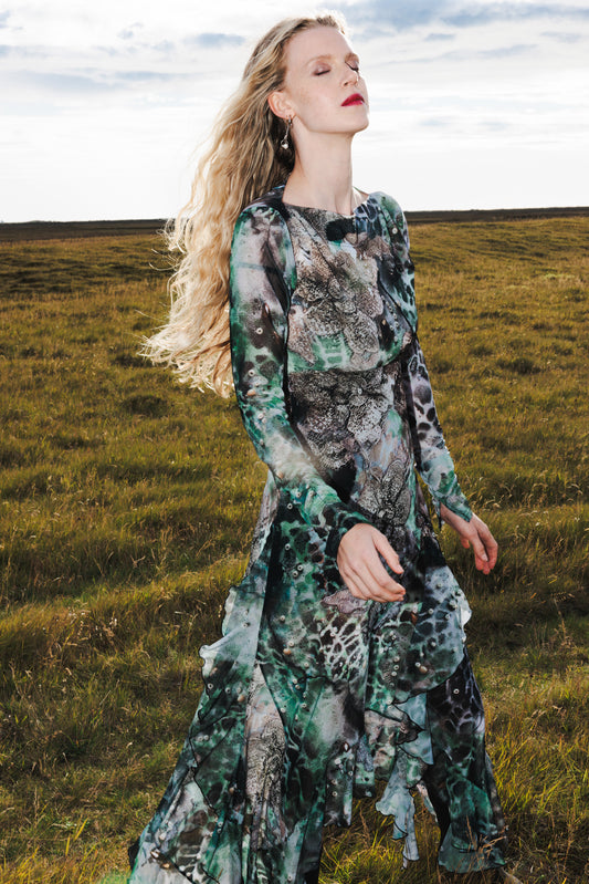The Butterfly Dress in Dark forest - Preorder