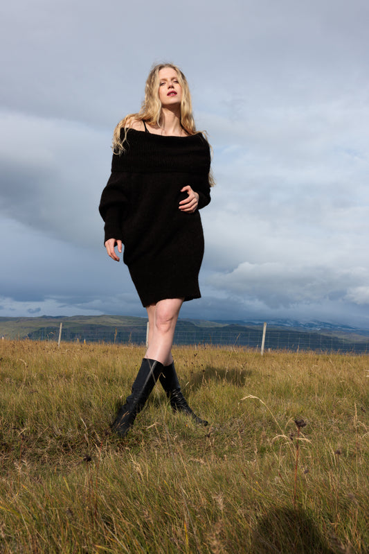 The Moss Sky Sweater in Black