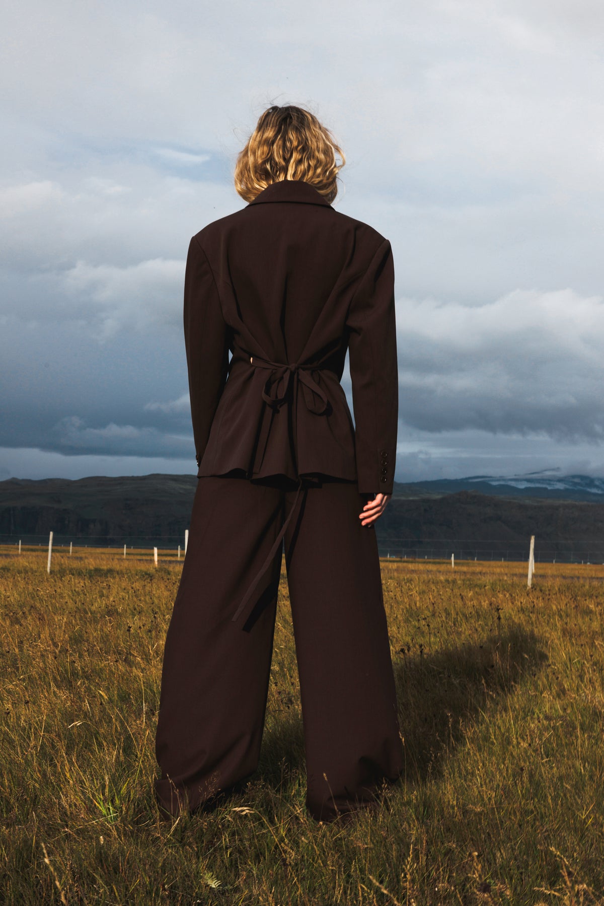 The Tied Blazer in Brown