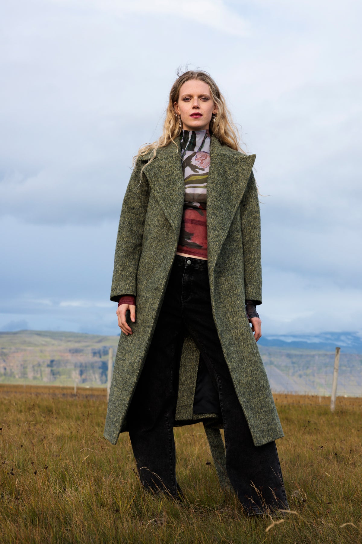 The Wool Coat in Moss