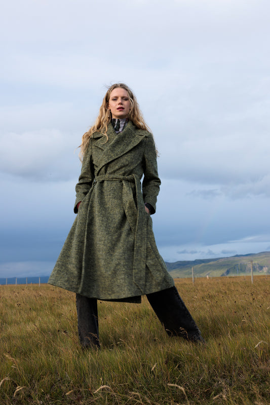 The Wool Coat in Moss