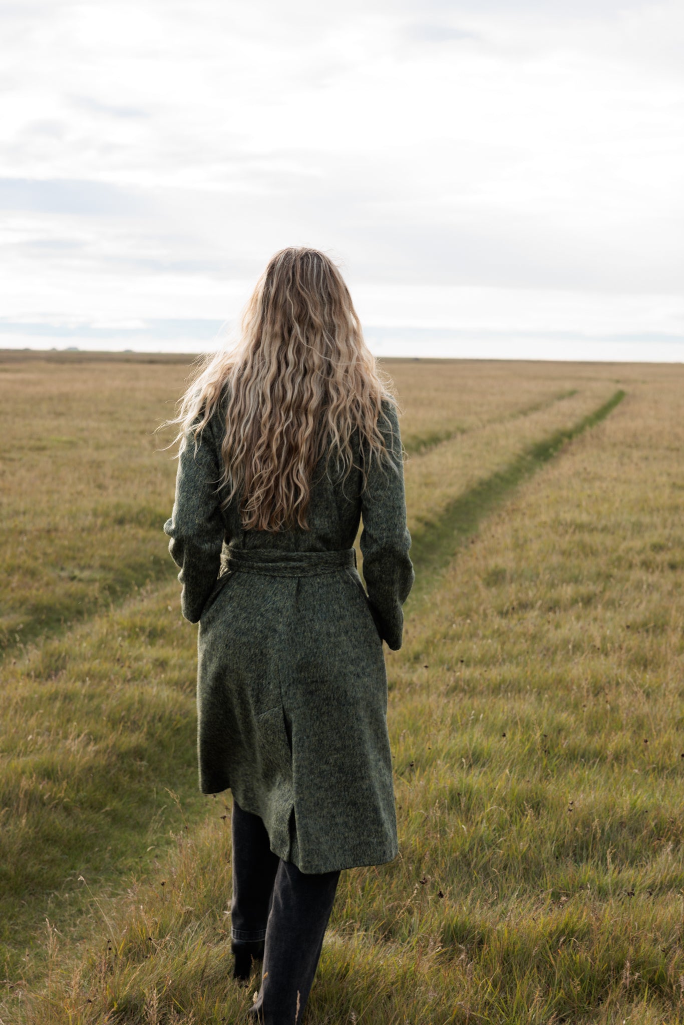 The Wool Coat in Moss