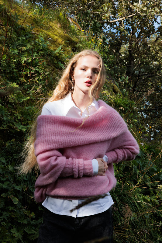 The Moss Sky Sweater in Pink