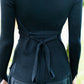 The Tie-Knit Top - Black