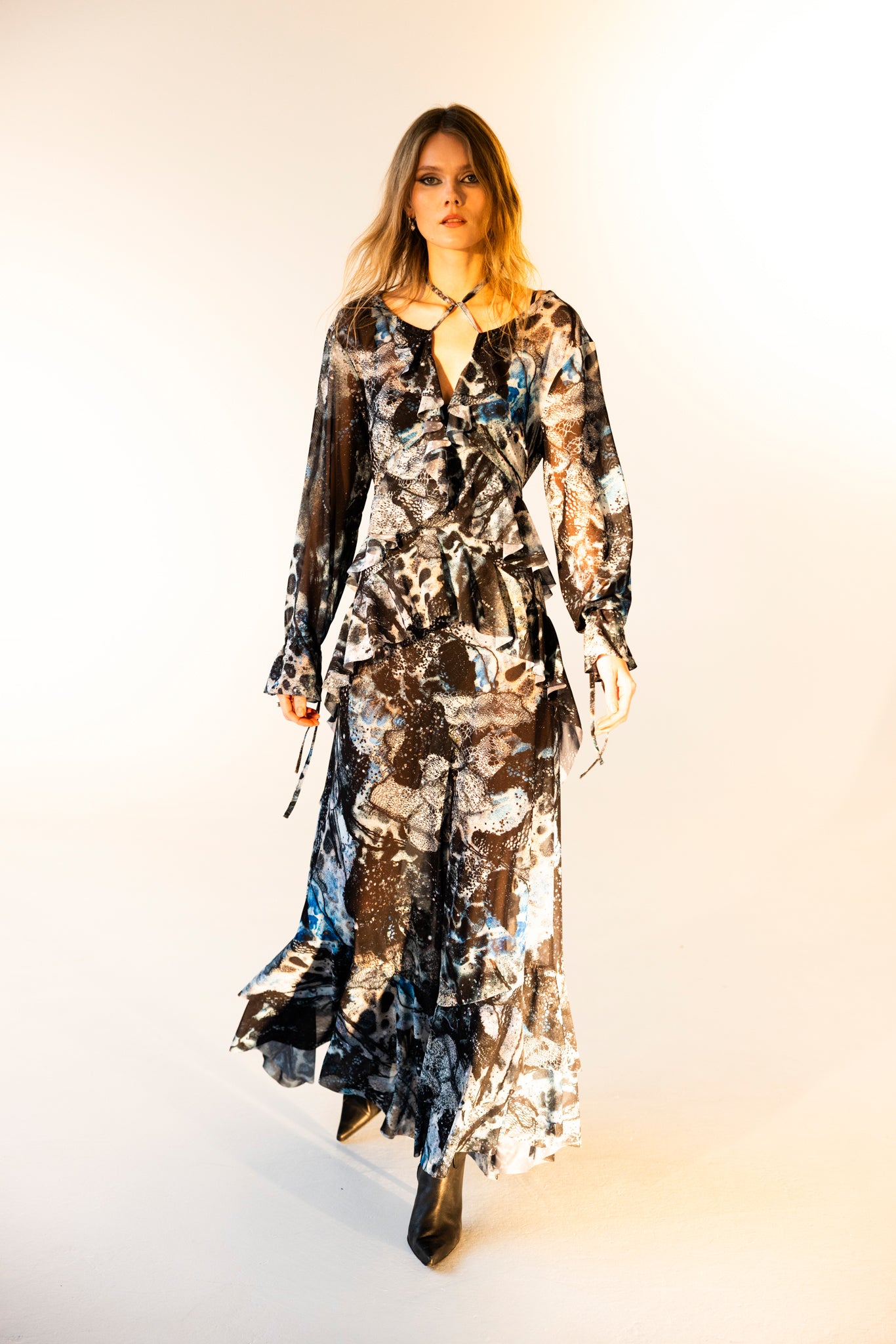 The Moonlight Dress in Mystic Fog - Preorder Item