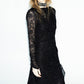 The Butterfly Dress in Black Lace