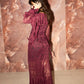 The Aurora dress in Burgundy Lace