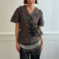 Alba Shoulder Bag - Brown Cracked