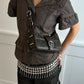 Alba Shoulder Bag - Brown Cracked