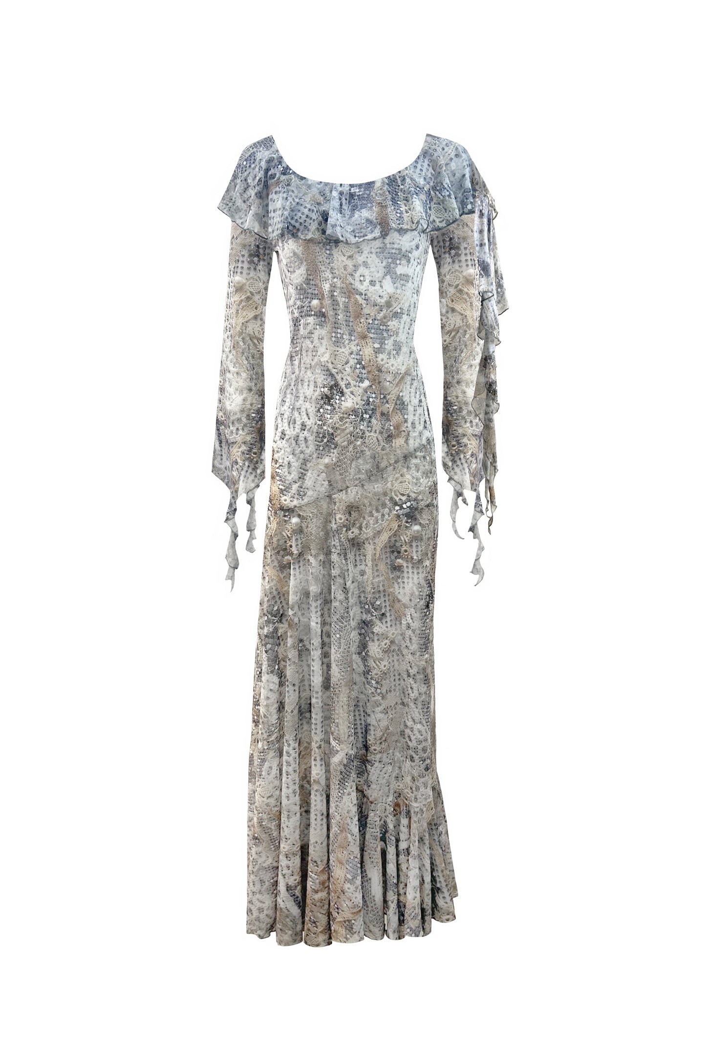 The Aurora Dress in Silver Current