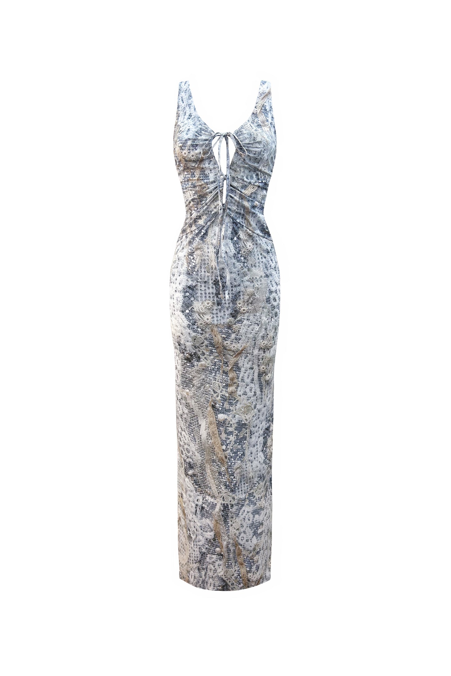 The Knot Maxi Dress in Silver Current