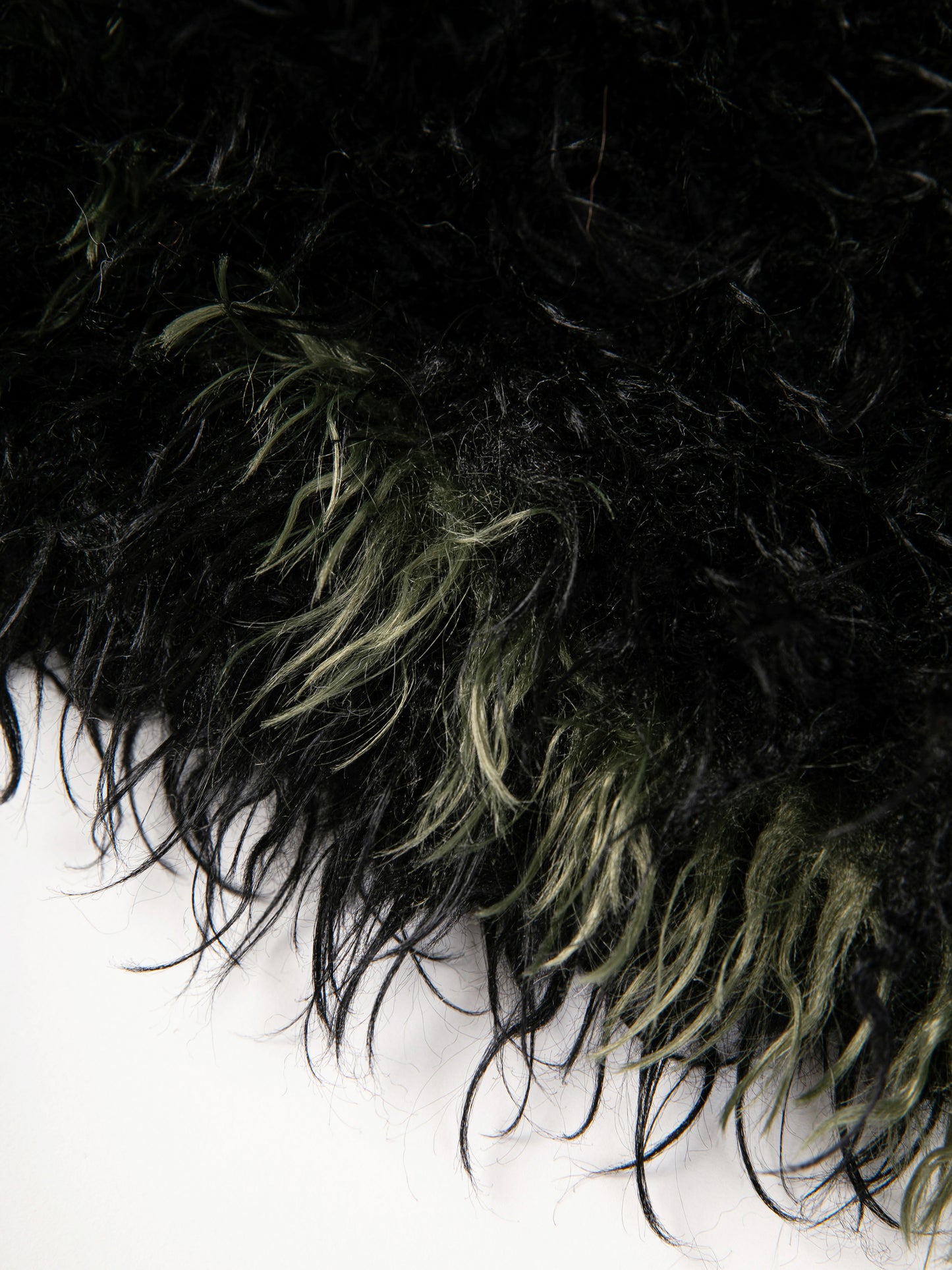 Spun Jacket - Black Green Feather Trim