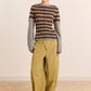Clara Double Sleeve Merino Wool Jumper - Stripe