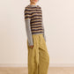 Clara Double Sleeve Merino Wool Jumper - Stripe