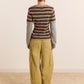 Clara Double Sleeve Merino Wool Jumper - Stripe