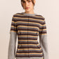Clara Double Sleeve Merino Wool Jumper - Stripe