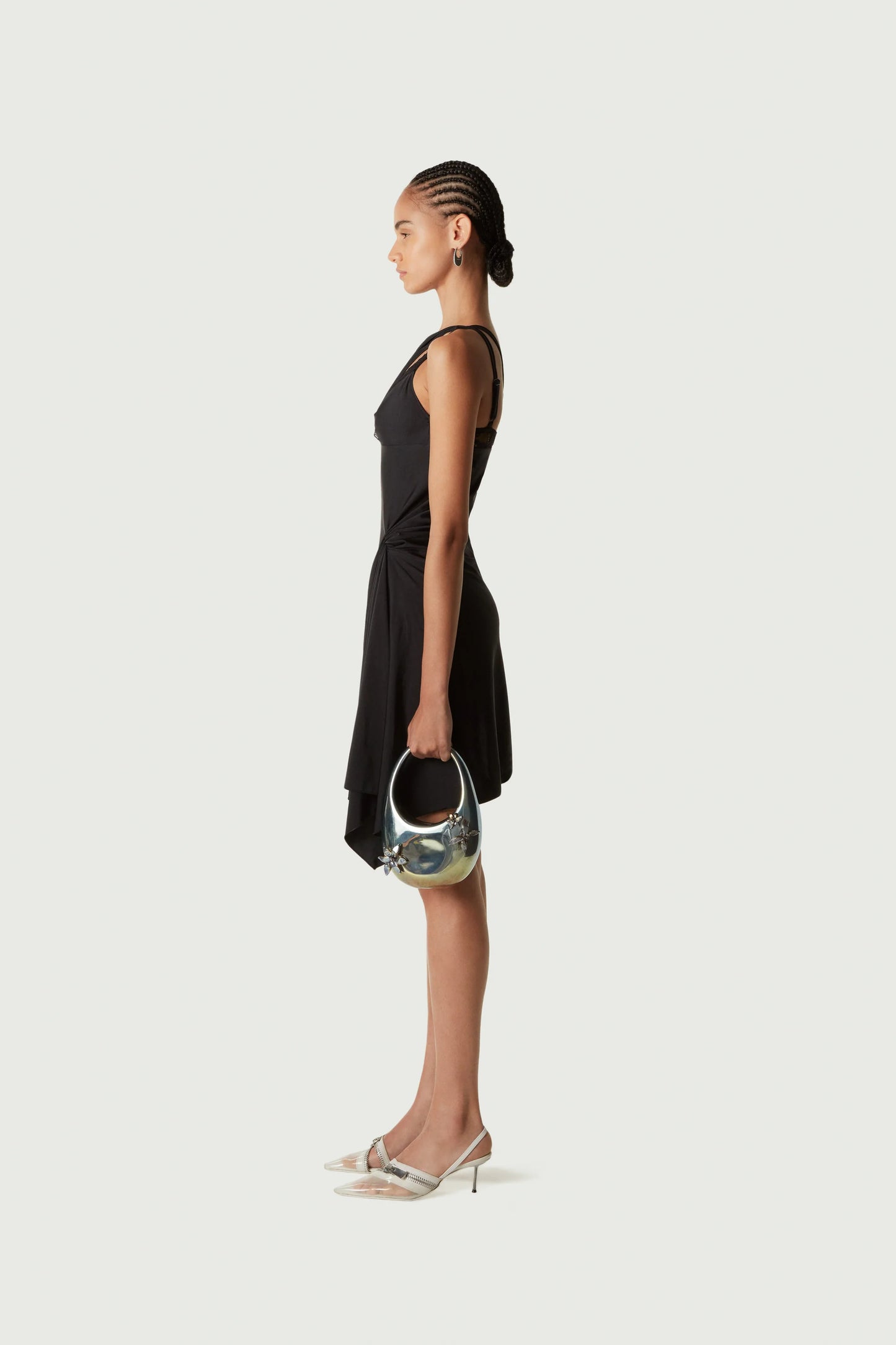 Asymmetric Mini Dress - Black