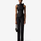 Asymmetric Flower Top Black