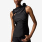 Asymmetric Flower Top Black