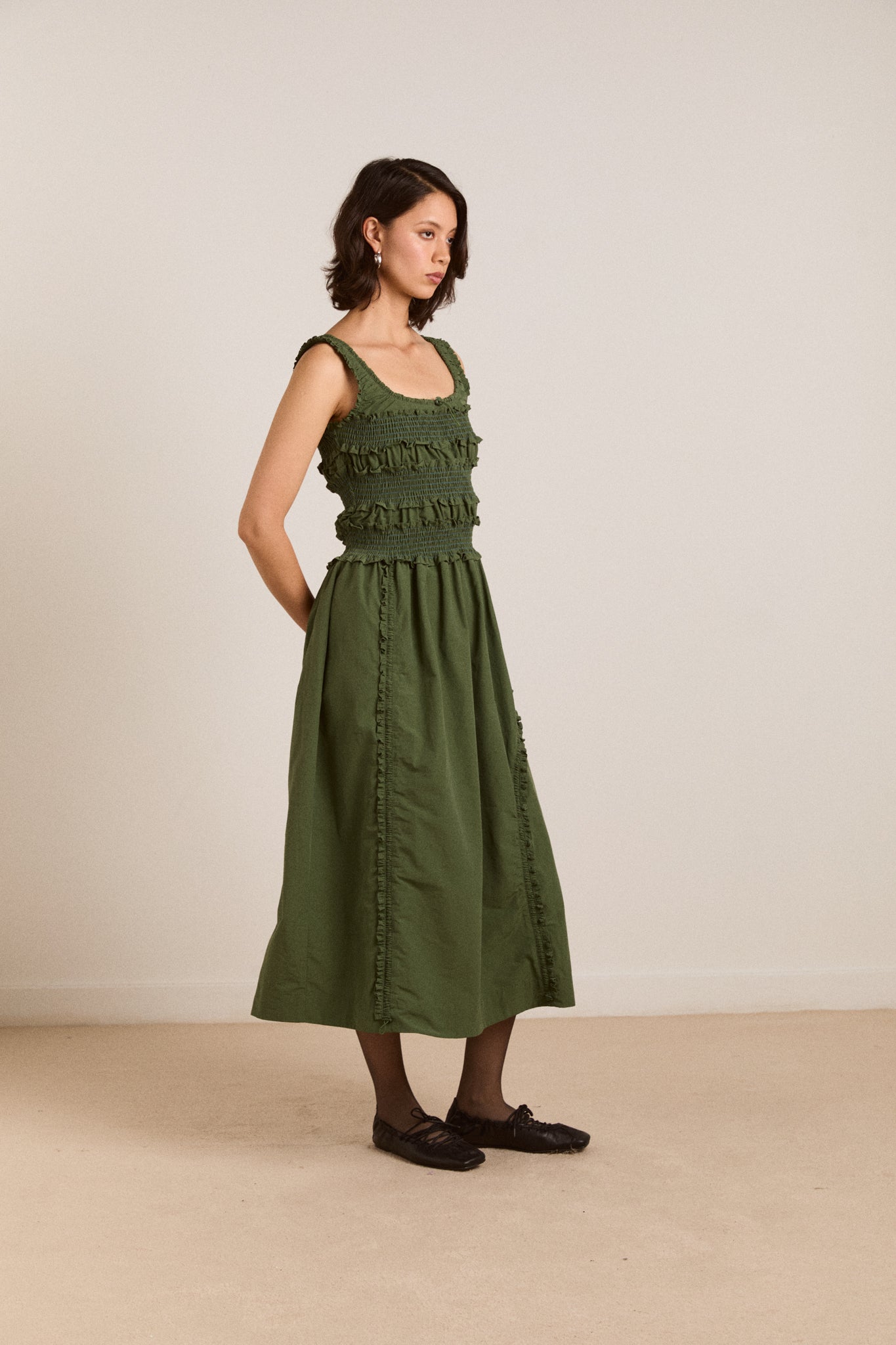 Cynthia Midi Dress Olive