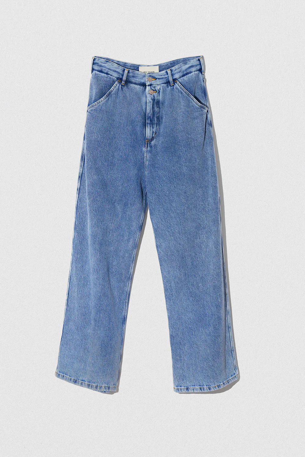 D Denim Wide Trousers Stone Wash Denim