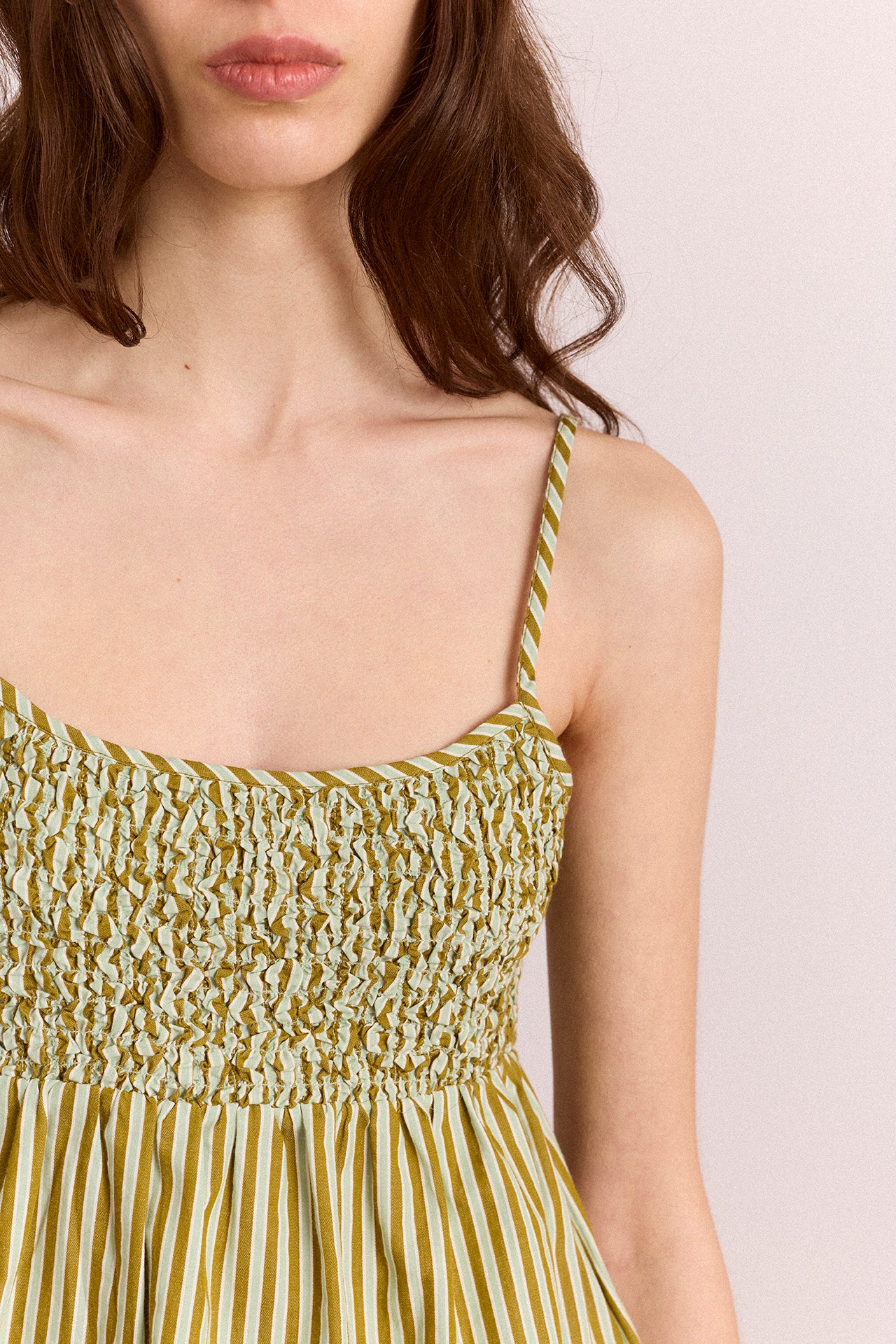 Dinah Cami Basil Stripe