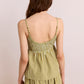 Dinah Cami Basil Stripe