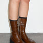 Malene Tan and Black Ankle Boots