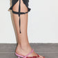 Abisai Red Mini Buckled Sandals