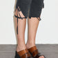 Jadzia Brown Patchwork Sandals