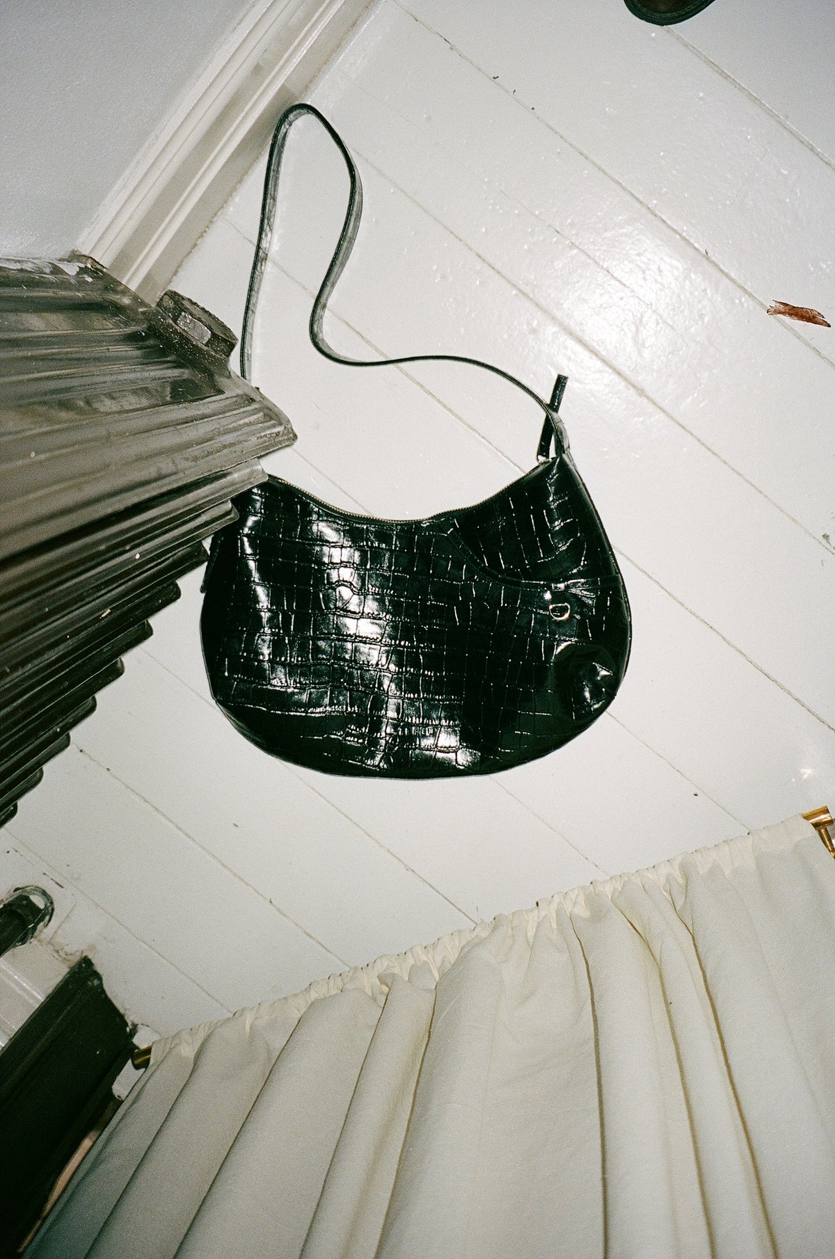 Debbie Shoulder Leather Bag Black