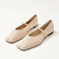 Sway Cream Leather Ballet Flats