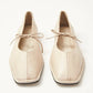 Sway Cream Leather Ballet Flats