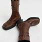 Malene Brown and Black Ankle Boots