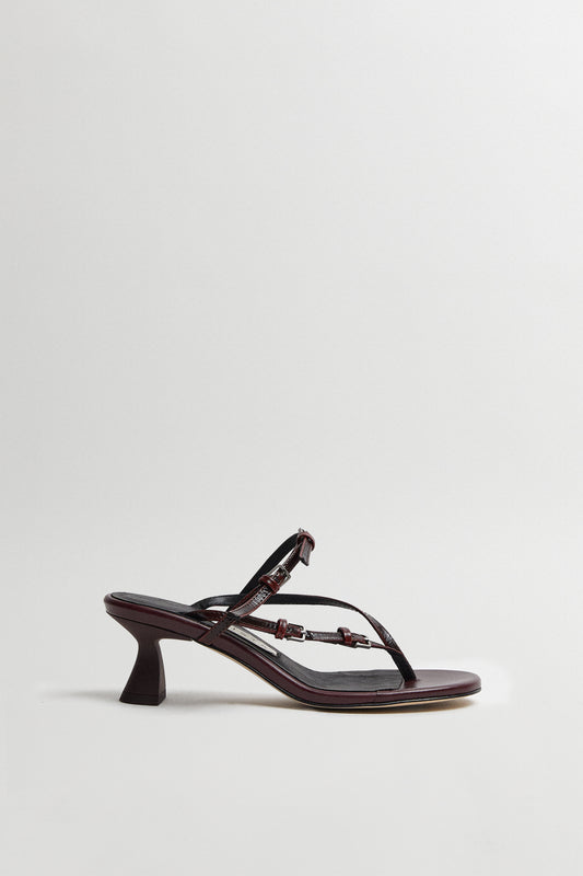 Abisai Brown Mini Buckled Sandals