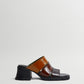 Jadzia Brown Patchwork Sandals
