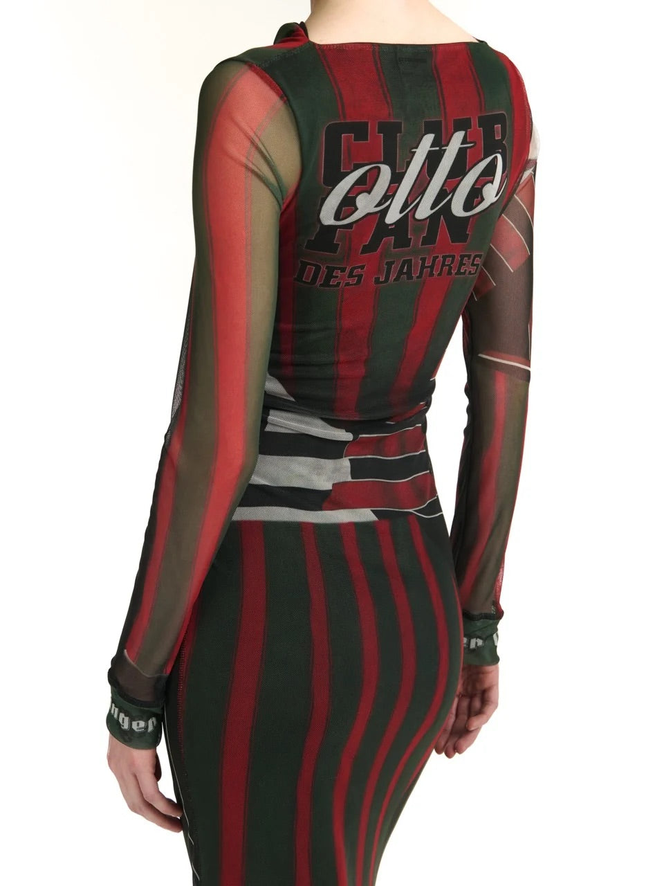 Mesh Longsleeve Maxi Dress