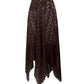 The Frill Skirt in Brown Lace