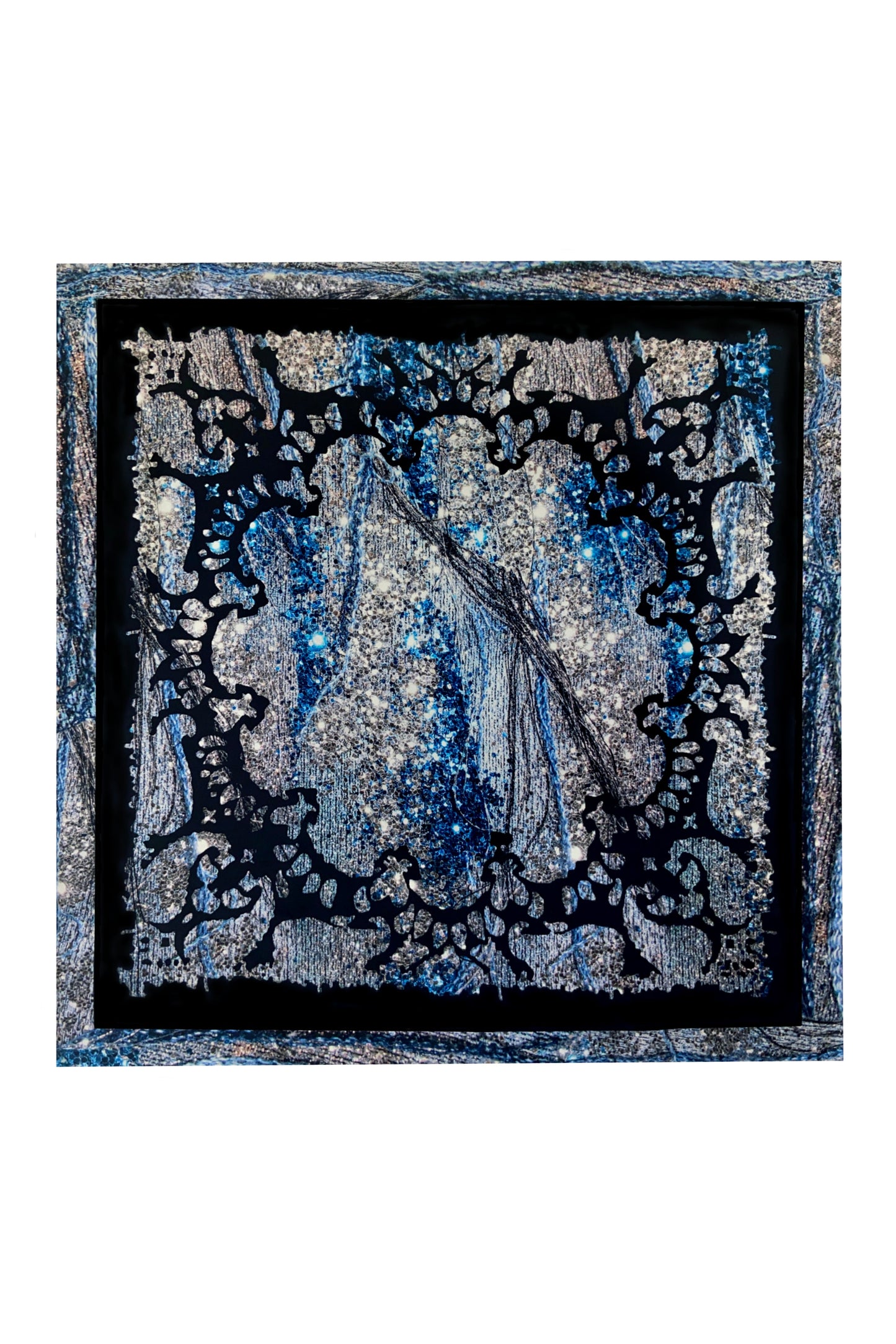 Lunar Sparkle Silk Scarf 53 x 53 cm