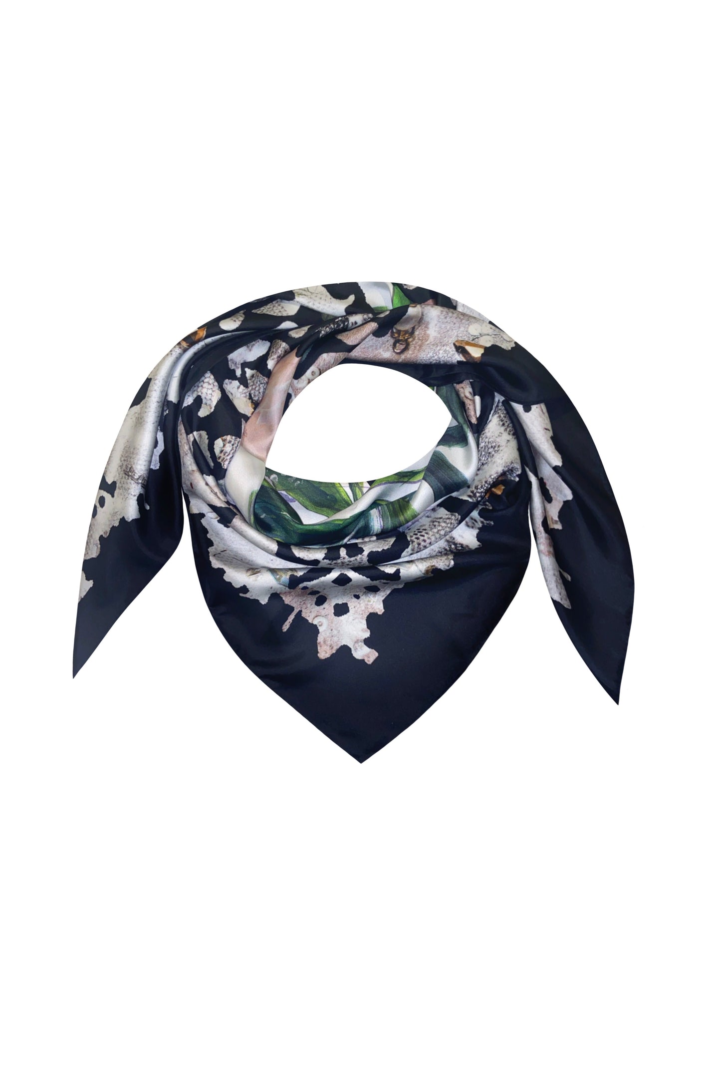 Flower Painting Silk Scarf 133 x 133 cm