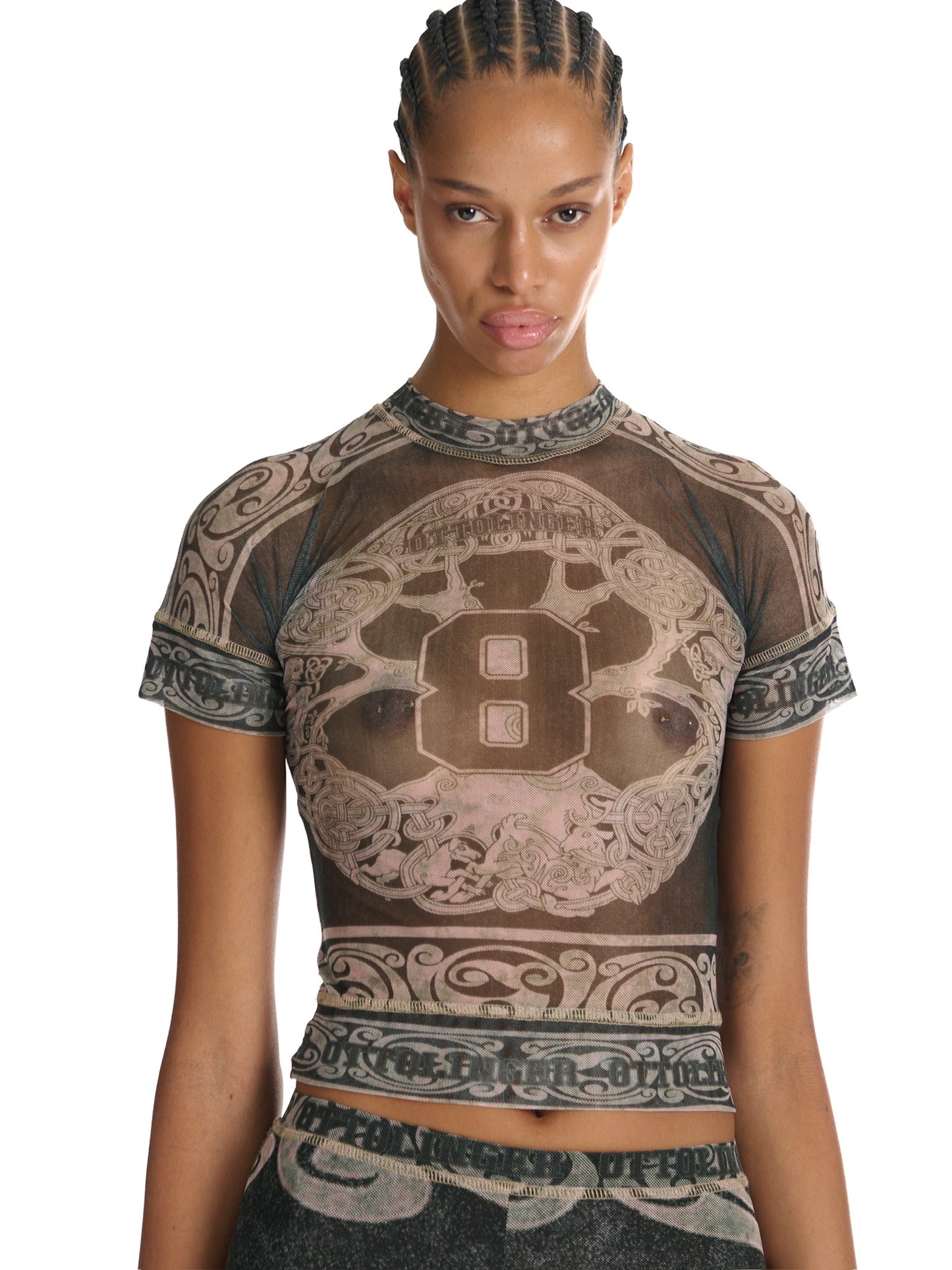 Mesh T-Shirt Print