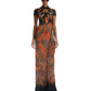 Mesh Dragonfly Gown Orange