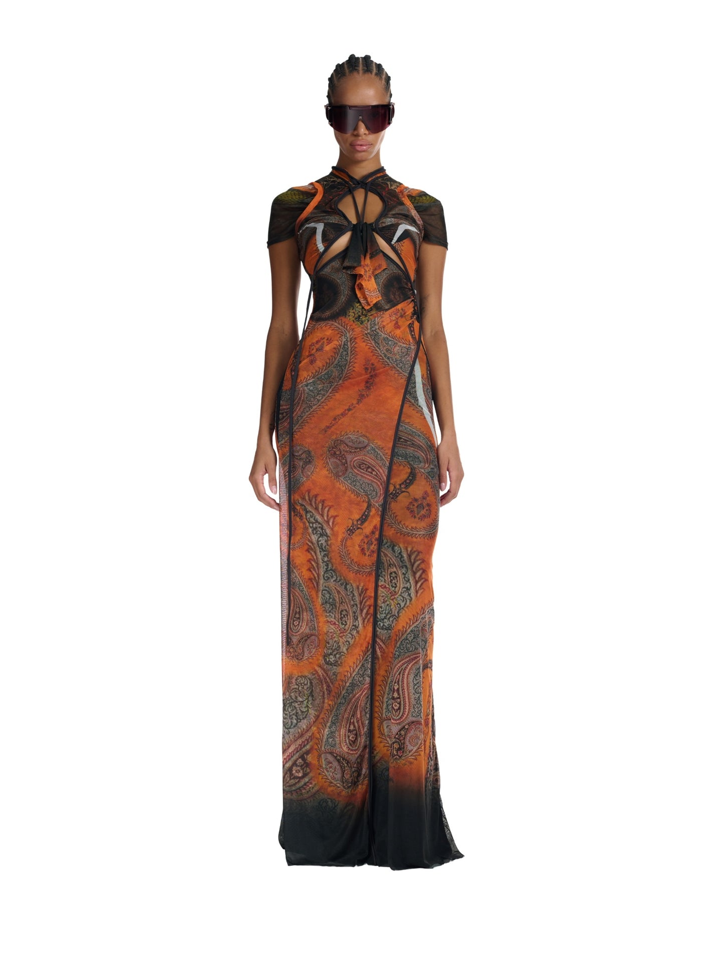 Mesh Dragonfly Gown Orange
