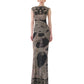 Mesh Maxi Gown Black