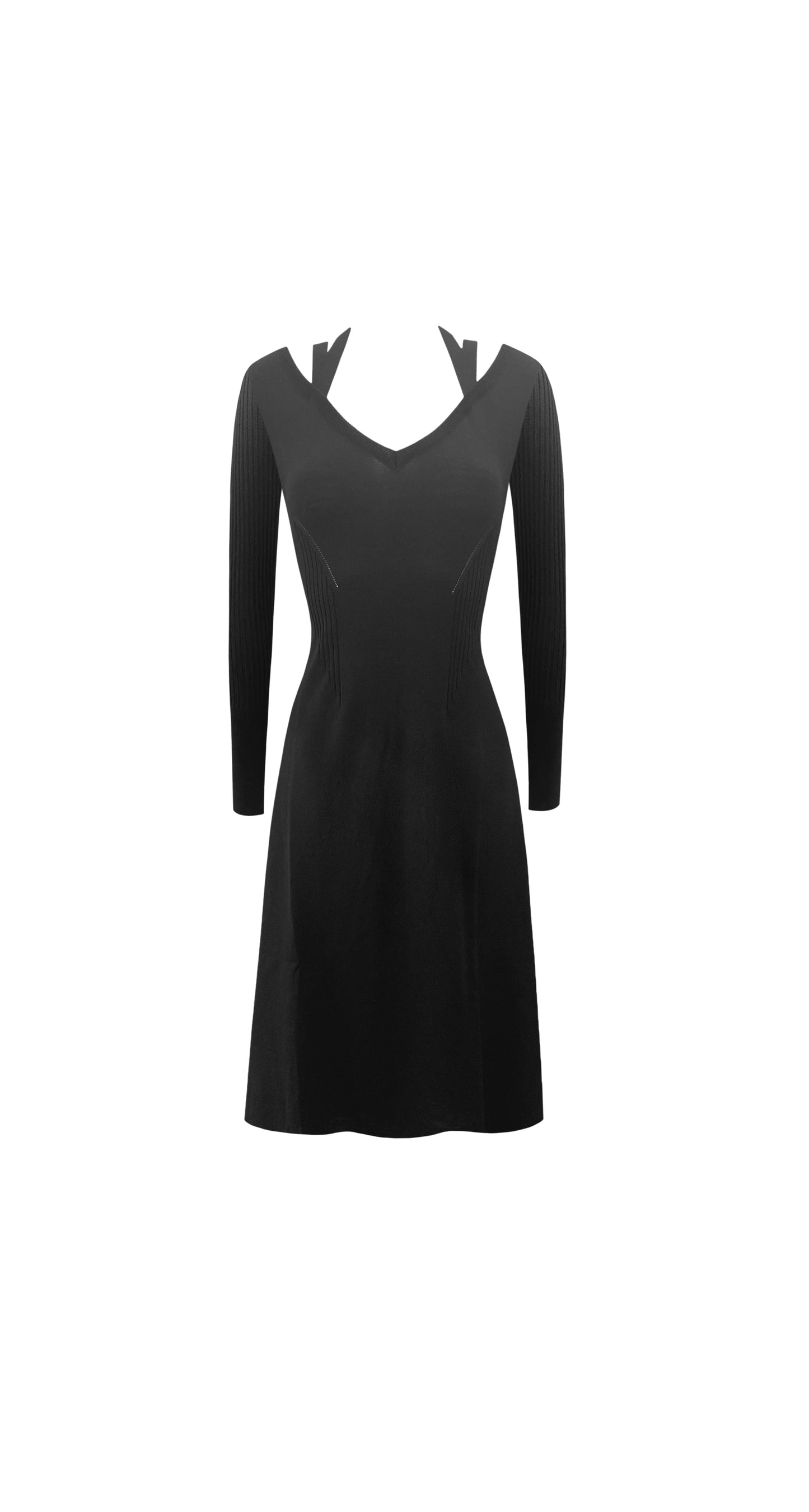 The Tie-Knit Dress - Black