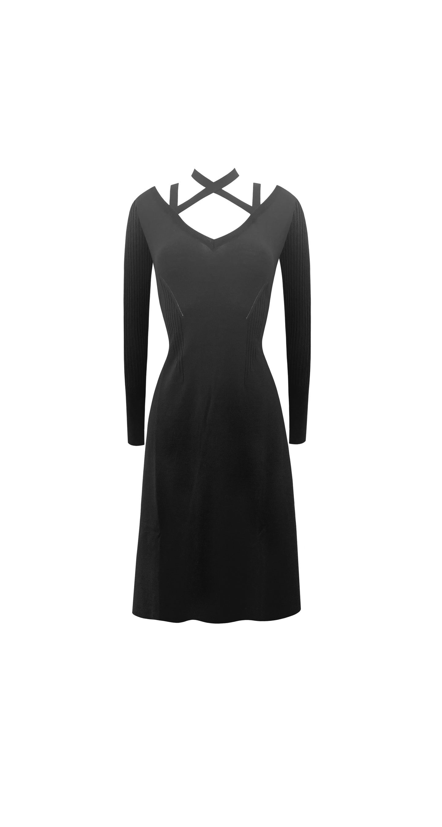 The Tie-Knit Dress - Black