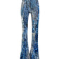 The Trousers with Slit in Lunar Sparkle