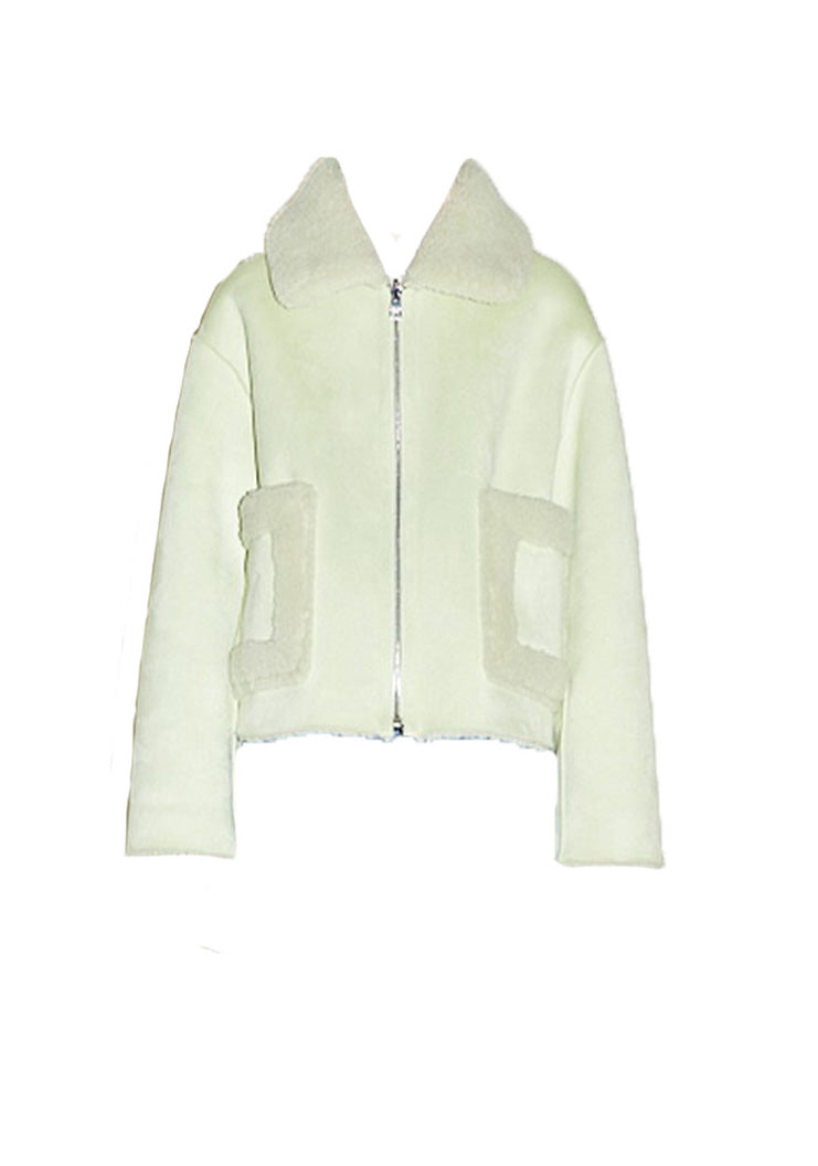 Vera Shearling Aviator Apple