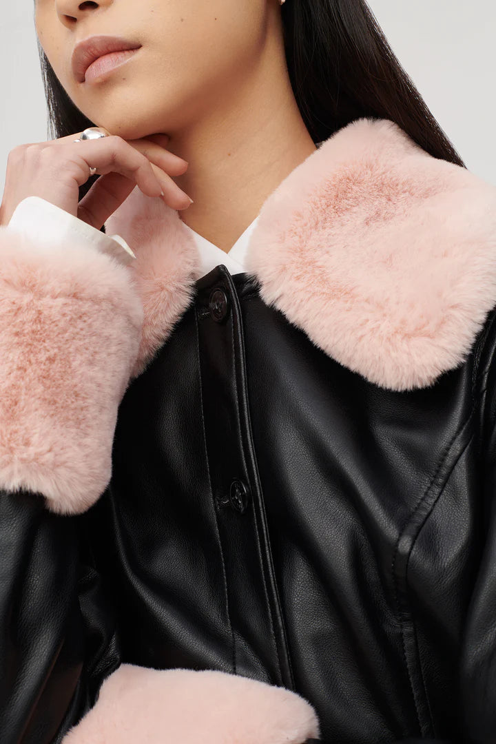 Brittany Jacket - Black / Soft Pink