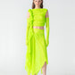 The Neon Frill Top